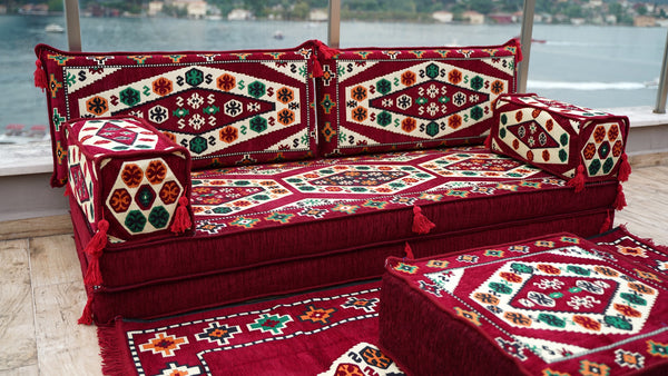 8'' Thickness Sofa Set, Floor Couch, Meditation Yoga Loveseat, Sectional Sofa, Arabic Majilis