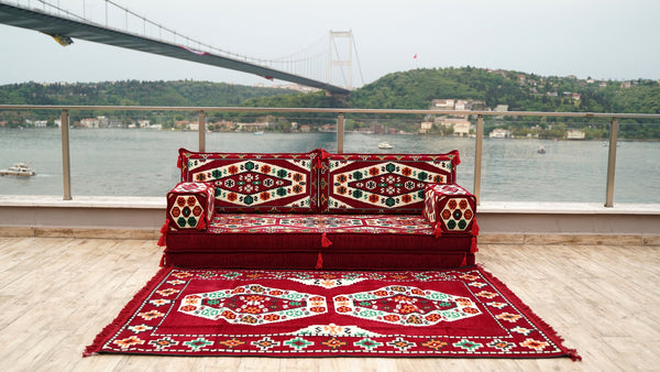 8'' Thickness Sofa Set, Floor Couch, Meditation Yoga Loveseat, Sectional Sofa, Arabic Majilis