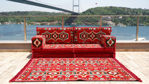 8'' Thickness Sofa Set, Oriental Cushions, Arabic Majlis, Arabic Floor Couch, Reading Loveseat, Moroccan Floor Seating