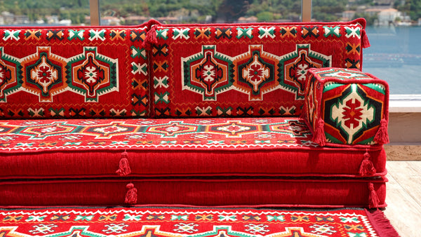 8'' Thickness Sofa Set, Oriental Cushions, Arabic Majlis, Arabic Floor Couch, Reading Loveseat, Moroccan Floor Seating