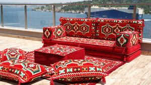8'' Thickness Sofa Set, Oriental Cushions, Arabic Majlis, Arabic Floor Couch, Reading Loveseat, Moroccan Floor Seating