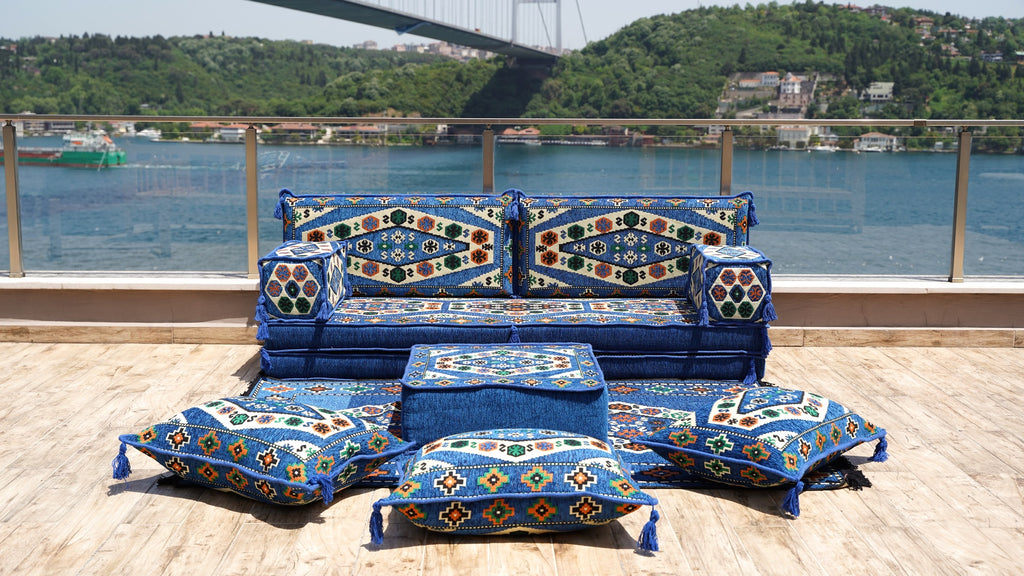 8'' Thickness Sofa Set, Arabic Majlis, Moroccan Livingroom Couch, Turkish Floor Sofas, Ethnic Cushions