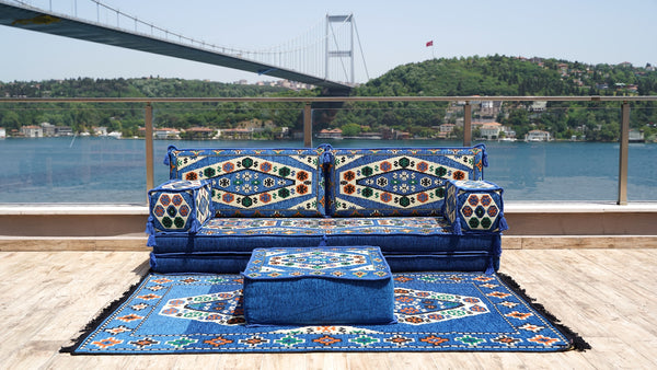 8'' Thickness Sofa Set, Arabic Majlis, Moroccan Livingroom Couch, Turkish Floor Sofas, Ethnic Cushions