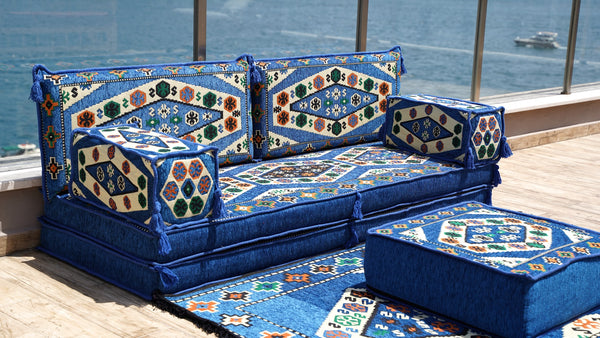 8'' Thickness Sofa Set, Arabic Majlis, Moroccan Livingroom Couch, Turkish Floor Sofas, Ethnic Cushions