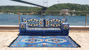 8'' Thickness Sofa Set, Arabic Majlis, Moroccan Livingroom Couch, Turkish Floor Sofas, Ethnic Cushions