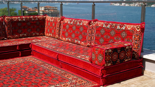 8'' Thickness L Sofa Set, Arabic Majlis, Sectional Sofas, Moroccan Livingroom Home Decor