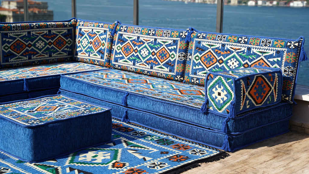 8'' Thickness L Sofa Set, Arabic Floor Sofa Set, Garden Sofas, Orienta