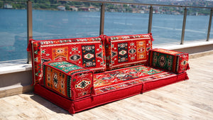 Floor Sofa Set, Ethnic Sofa, Arabic Jalsa, Moroccan Sofa with Ottoman Couch and Rug, Sectional Sofa with Ottoman, Sofa Covers