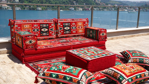 8'' Thickness Sofa Set, Turkish Floor Sofa, Ethnic Cushions, Window Seat, Terrace Garden Couch, Floor Sofa Seating, Arabic Majlis
