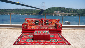 8'' Thickness Sofa Set, Turkish Floor Sofa, Ethnic Cushions, Window Seat, Terrace Garden Couch, Floor Sofa Seating, Arabic Majlis