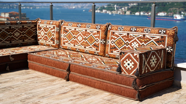 8'' Thickness L Sofa Set, Floor Seating Set, Pallet Cushion Set, Modular Design Floor Cushion