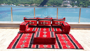 Turkish Floor Sofa, Outdoor Sofa, Sofa Covers, Oriental Sofa with Ottoman Couch and Rug