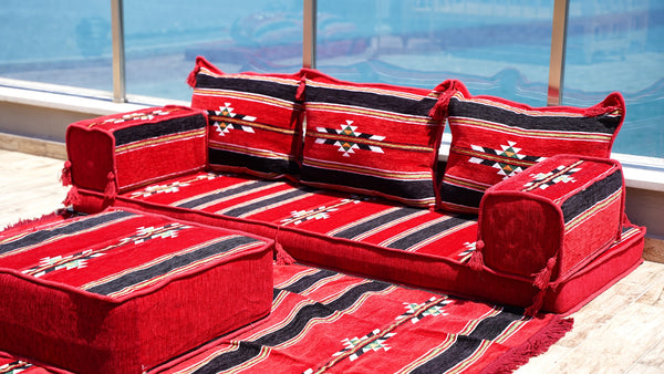 Turkish Floor Sofa, Outdoor Sofa, Sofa Covers, Oriental Sofa with Ottoman Couch and Rug