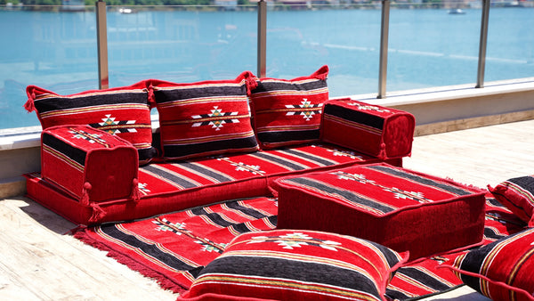 Turkish Floor Sofa, Outdoor Sofa, Sofa Covers, Oriental Sofa with Ottoman Couch and Rug