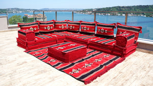 8'' Thickness L Sofa Set, Sectional Sofas, Corner Arabic Sofa Set, Pallet Sofa, Arabic Majlis, Pouffs, Turkish Floor Seating Set