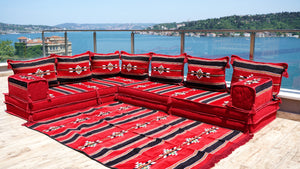 8'' Thickness L Sofa Set, Sectional Sofas, Corner Arabic Sofa Set, Pallet Sofa, Arabic Majlis, Pouffs, Turkish Floor Seating Set