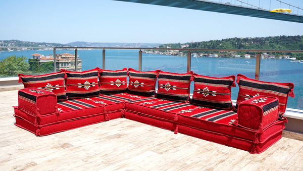 8'' Thickness L Sofa Set, Sectional Sofas, Corner Arabic Sofa Set, Pallet Sofa, Arabic Majlis, Pouffs, Turkish Floor Seating Set