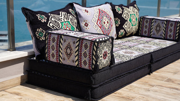 مقعد نافذة رمادي، وسادة مقعد، أريكة أرضية بسمك 4 بوصات، طقم أريكة فردي، وسادة أريكة للقراءة، أريكة يوغا للتأمل، وسادة أرضية لغرفة الاستشفاء