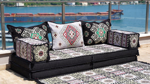 8'' Thickness Sofa Set, Gray Floor Seating, Arabic Sofa, Moroccan Sofa, Garden Sofa Set, Bench Pillow Set, Turkish Sofa, Moroccan Livingroom