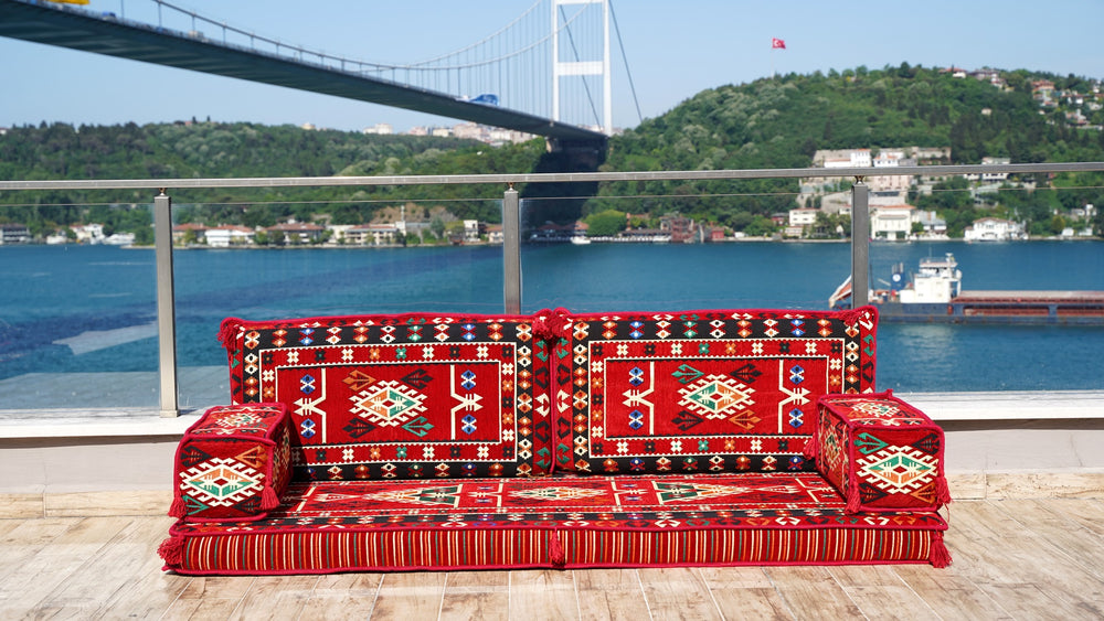 4" Thickness Meditation Yoga Loveseat, Healing Room Floor Cushion, Pallet Sofa, Single Sofa Sets,Floor Couch