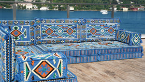 8'' Thickness L Sofa Set, Arabic Sofa Seating, Floor Pillow, Corner Floor Couch, Sectional Sofa Set