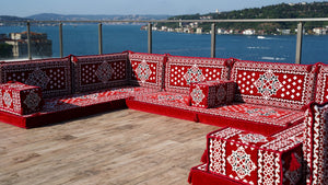 Floral Arabic Sofa, Moroccan Sofa, Modular Cushion, Garden Sofa Set, Bench Pillow Set, Corner Sofa Set, Bohemian Furniture