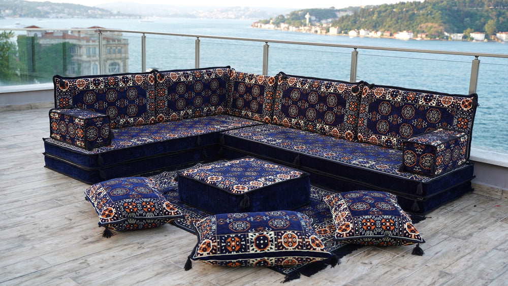 8'' Thickness L Sofa Set, Sectional Sofa, Sectional Sofa, Arabic Majlis, Oriental Sofa, Moroccan Sofa