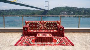 8'' Thickness Sofa Set, Ethnic Cushions, Terrace Garden Couches, Floor Sofa Seating, Arabic Majlis