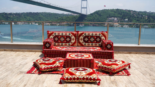8'' Thickness Sofa Set, Ethnic Cushions, Terrace Garden Couches, Floor Sofa Seating, Arabic Majlis