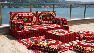 8'' Thickness Sofa Set, Ethnic Cushions, Terrace Garden Couches, Floor Sofa Seating, Arabic Majlis