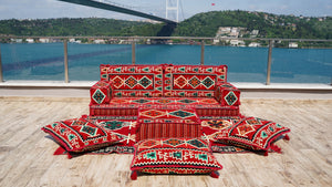 Premium Arabic Floor Sofa, Traditional Floor Couch Set, Sectional Sofas, Arabic Floor Sofa Set, Meditation Sofa with Ottoman Couch and Rug