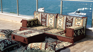 أرائك عربية، طقم أرائك أرضية فاخرة، وسائد أرضية، أرائك فناء شرفة، أريكة من البليت، أريكة عرقية، أريكة مغربية مع أريكة عثمانية وسجادة