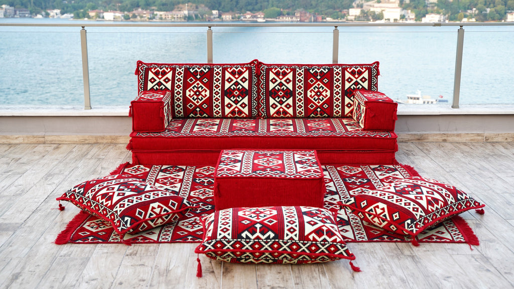 8 Thickness Floor Cushions, Turkuoise Floor Couches, Arabic Majlis