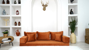 4" Thickness Velvet Amber Floor Couches, Velvet Sofa Sets, Yoga Mat, Modern Livingroom Cushions, Reading Nook, Loveseats, Velvet Sofa, Modular Floor Seating Cushions