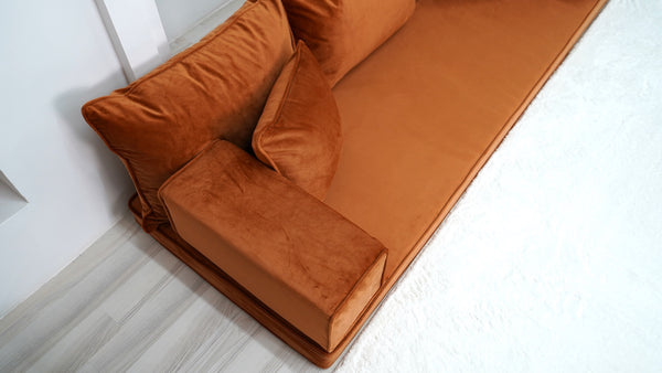 4" Thickness Velvet Amber Floor Couches, Velvet Sofa Sets, Yoga Mat, Modern Livingroom Cushions, Reading Nook, Loveseats, Velvet Sofa, Modular Floor Seating Cushions