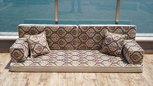 Gray Arabic Floor Sofa Set, Moroccan Home Decor Couches, Arabic Majlis, Turkish Floor Cushion, Single Sofa Sets