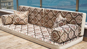 Gray Arabic Floor Sofa Set, Moroccan Home Decor Couches, Arabic Majlis, Turkish Floor Cushion, Single Sofa Sets