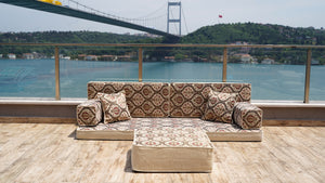 Gray Sofa Cama, Sofa Covers, Garden Pallet Sofa, Turkish Floor Sofa, Outdoor Sofa with Ottoman Couch and RugCozy Sofa