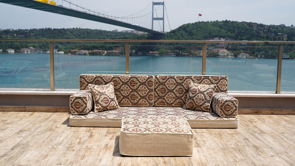 Gray Sofa Cama, Sofa Covers, Garden Pallet Sofa, Turkish Floor Sofa, Outdoor Sofa with Ottoman Couch and RugCozy Sofa
