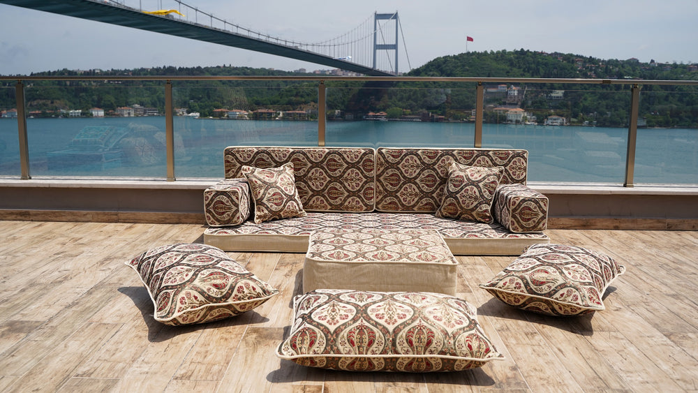 Gray Sofa Cama, Sofa Covers, Garden Pallet Sofa, Turkish Floor Sofa, Outdoor Sofa with Ottoman Couch and RugCozy Sofa