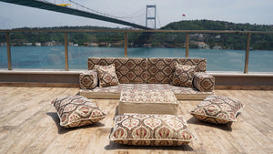 Gray Sofa Cama, Sofa Covers, Garden Pallet Sofa, Turkish Floor Sofa, Outdoor Sofa with Ottoman Couch and RugCozy Sofa