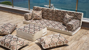 Gray Sofa Cama, Sofa Covers, Garden Pallet Sofa, Turkish Floor Sofa, Outdoor Sofa with Ottoman Couch and RugCozy Sofa