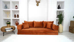 8" Thickness Amber Velvet Sofa Sets, Single Velvet Sofas, Sectional Sofa, Velvet Floor Sofa, Meditation Sofa, Floor Bed, Floor Pillow, Single Sofa Sets