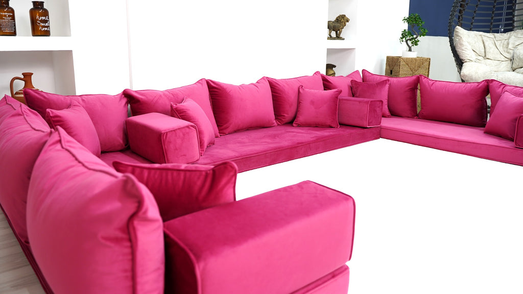 Velvet Sofa Sets Pink Color