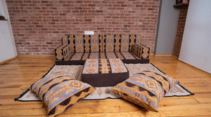 Premium Sofa Set, Arabic Sofa Set, Floor Cushions, Living Room Sofa, Ottoman Couch and Rug, Arabic Floor Seating Sofa, Backrest Pillows, Moroccan Sofas, Arabic Majlis - Arabic Sofa