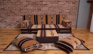 Premium Sofa Set, Arabic Sofa Set, Floor Cushions, Living Room Sofa, Ottoman Couch and Rug, Arabic Floor Seating Sofa, Backrest Pillows, Moroccan Sofas, Arabic Majlis - Arabic Sofa
