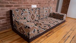 Premium Sofa Set, Brown Arabic Sofa Set, Floor Cushions, Ottoman Couch and Rug, Living Room Sofa, Arabic Floor Seating Sofa, Backrest Pillows, Moroccan Sofas, Arabic Majlis - Arabic Sofa
