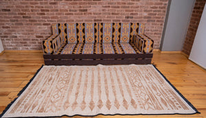 Premium Sofa Set, Arabic Sofa Set, Floor Cushions, Living Room Sofa, Ottoman Couch and Rug, Arabic Floor Seating Sofa, Backrest Pillows, Moroccan Sofas, Arabic Majlis - Arabic Sofa